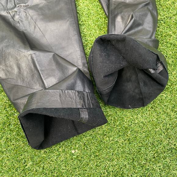 Georgetown Leather Design Men's Vintage Black Leather Pants - Picture 3 of 6